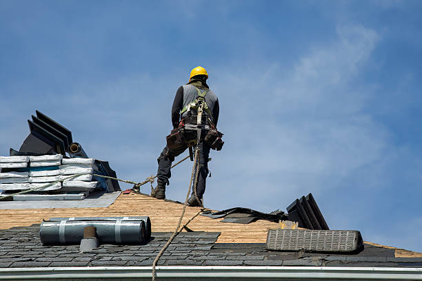 Professional Gutter Installation technician working in Palmyra, MO